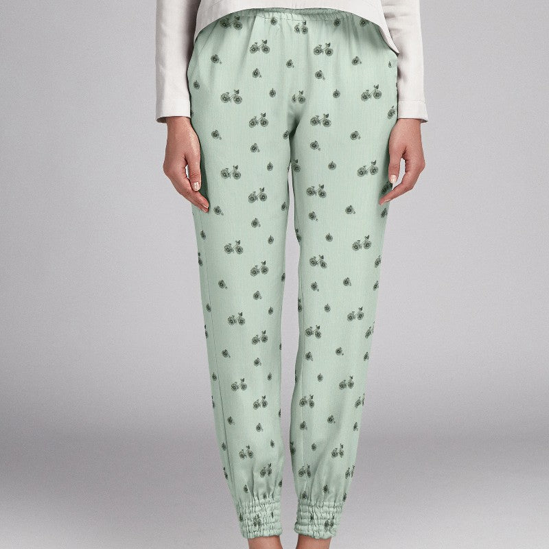 Bambula Algodón Bicicleta Menta - Ribes y Casals