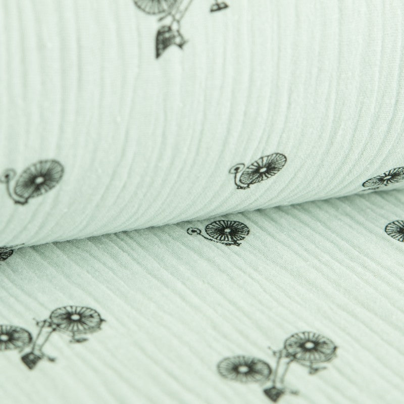 Bambula Algodón Bicicleta Menta - Ribes y Casals