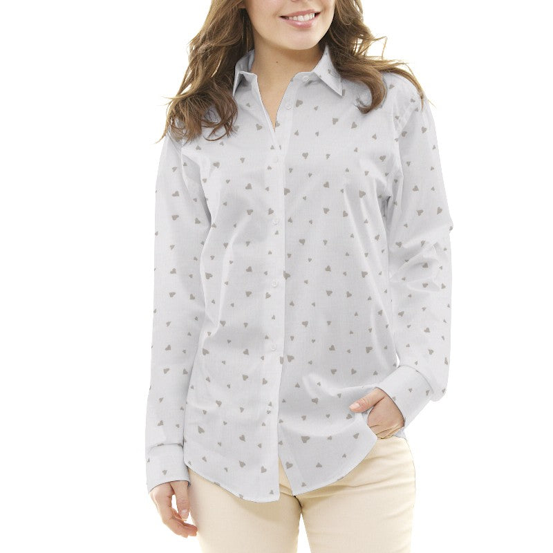 Bambula Algodón Corazones Blanca - Ribes y Casals