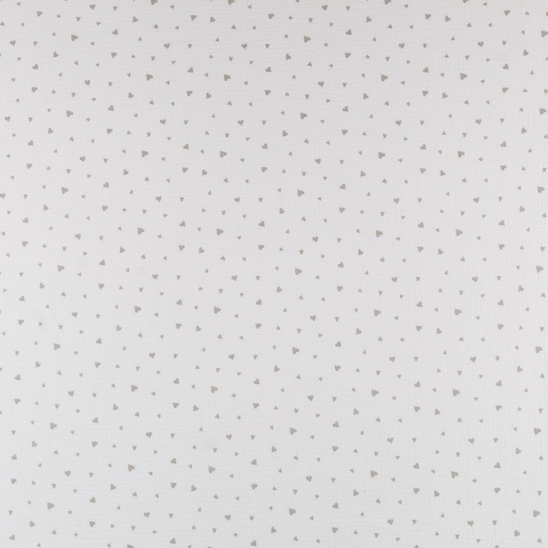 Bambula Algodón Corazones Blanca - Ribes y Casals