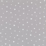 Bambula Algodón Corazones Gris - Ribes y Casals