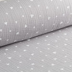 Bambula Algodón Corazones Gris - Ribes y Casals