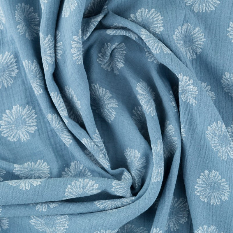 Bambula Algod¢n Flor Denim - Ribes y Casals