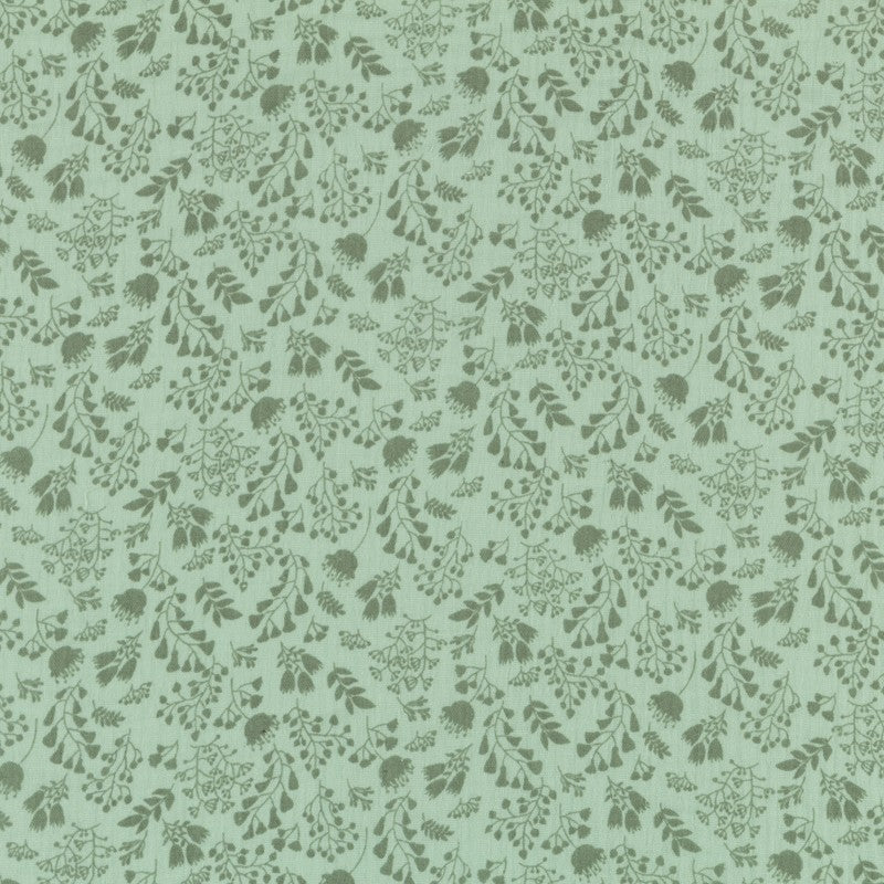 Bambula Algodón Flowers Menta - Ribes y Casals