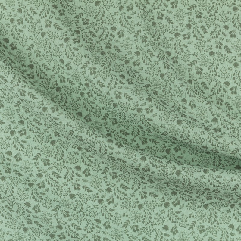 Bambula Algodón Flowers Menta - Ribes y Casals