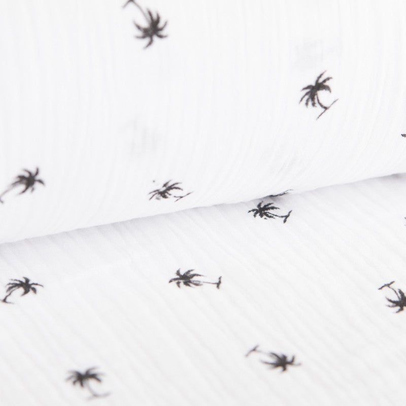 Bambula Algodón Palmeras Blanca - Ribes y Casals