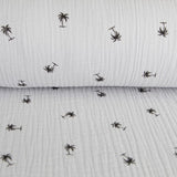 Bambula Algodón Palmeras Gris - Ribes y Casals