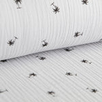 Bambula Algodón Palmeras Gris - Ribes y Casals