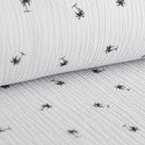 Bambula Algodón Palmeras Gris - Ribes y Casals