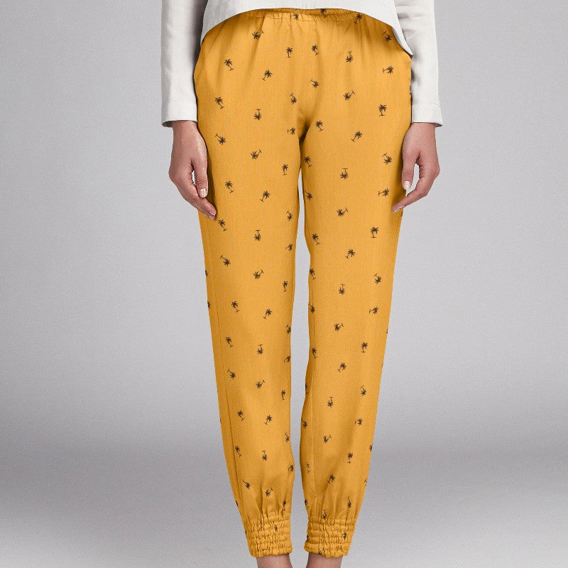 Bambula Algod¢n Palmeras Mostaza - Ribes y Casals