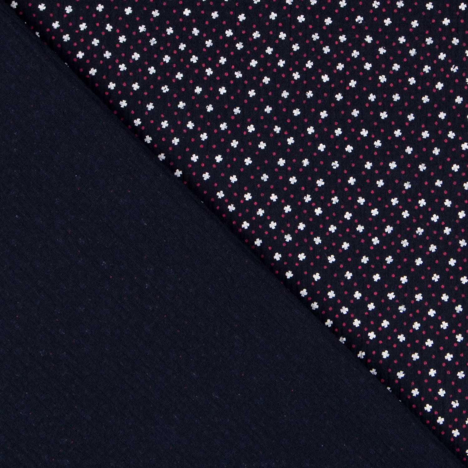 Bambula Algodón Trébol Navy - Ribes y Casals