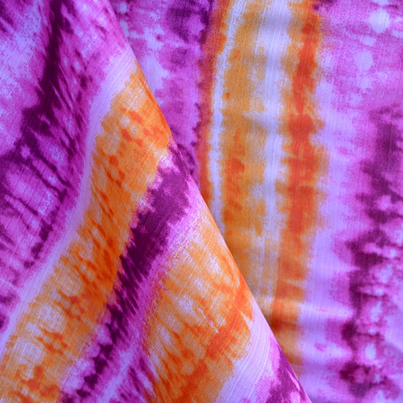 Bambula Estampada Tie-Dye Listas Naranja - Ribes y Casals