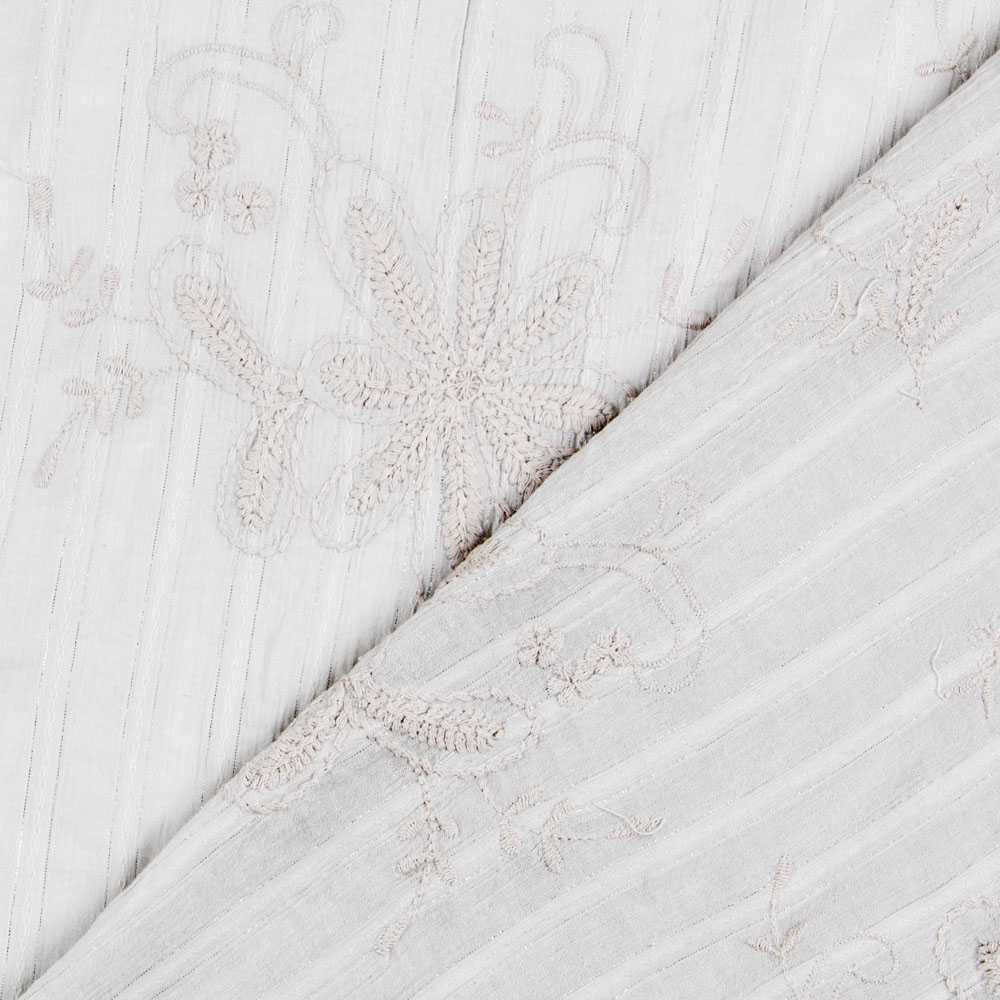 Bambula Poliester Bordado Gris - Ribes y Casals