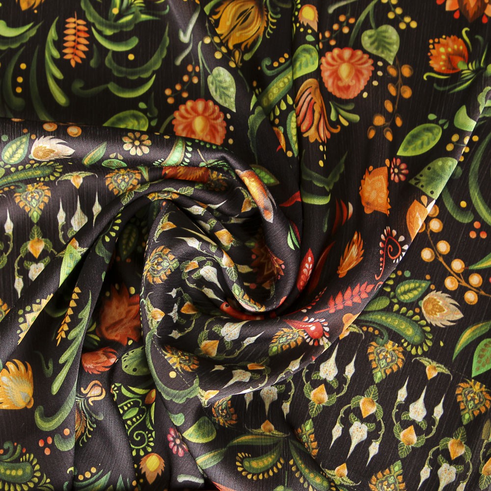 Bambula Poliéster Folk Naranja - Ribes y Casals