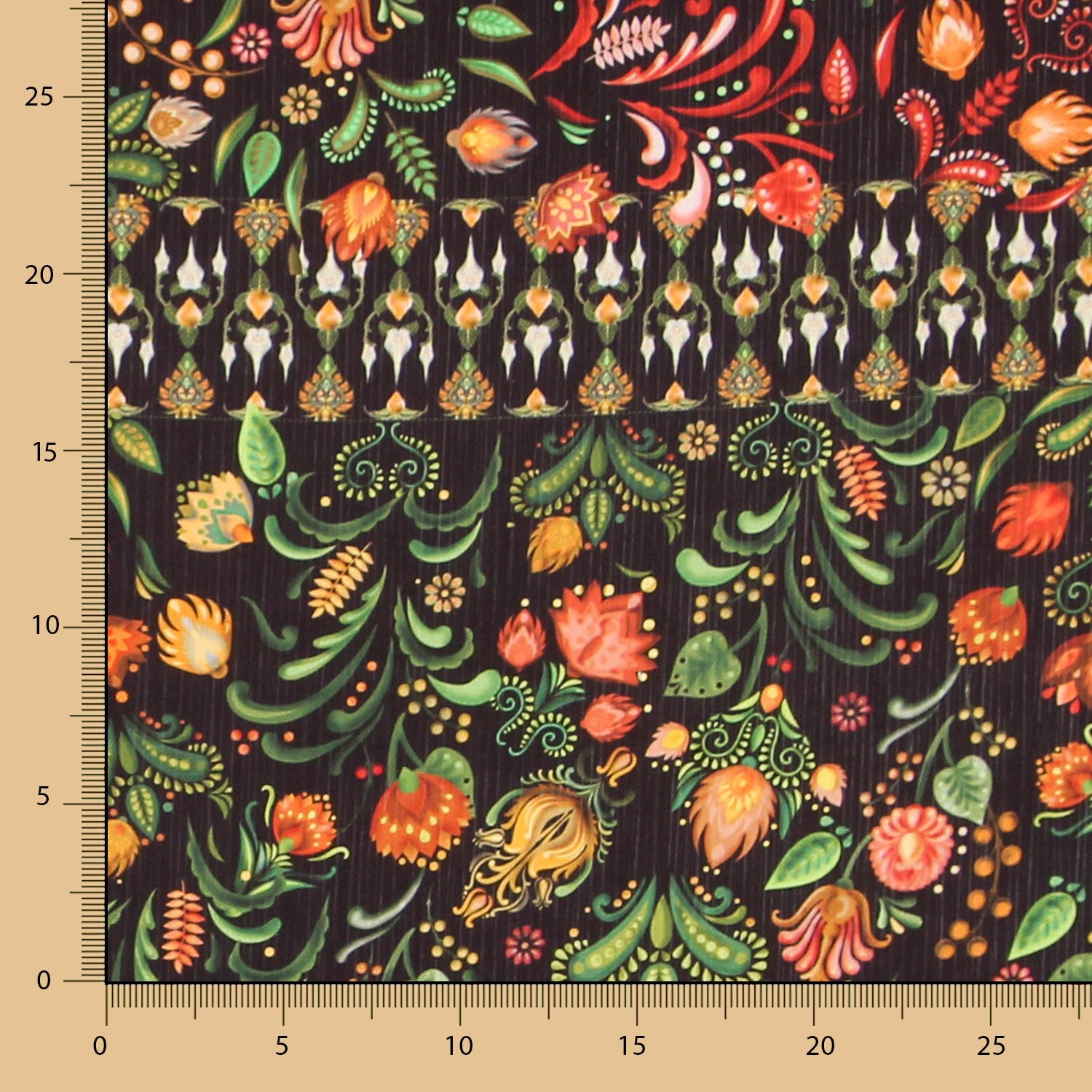 Bambula Poliéster Folk Naranja - Ribes y Casals