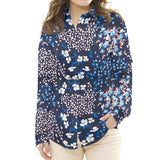 Bambula Satén Floral Azul - Ribes y Casals