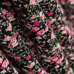 Bambula Viscosa Flor Pequeña Negro - Ribes y Casals