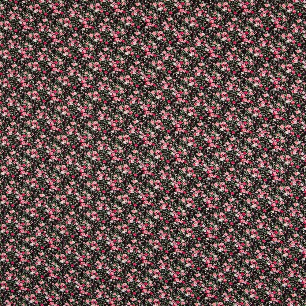 Bambula Viscosa Flor Pequeña Negro - Ribes y Casals