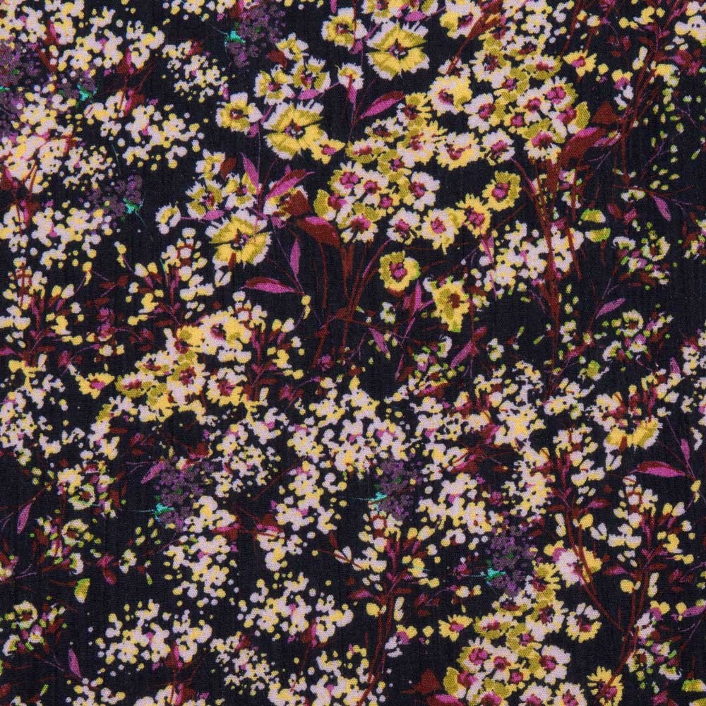 Bambula Viscosa Floral Amarilla Rosa - Ribes y Casals