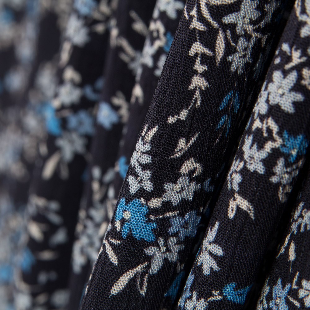 Bambula Viscosa Flores Celeste - Ribes y Casals