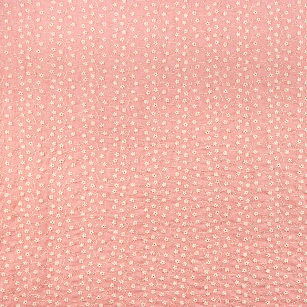 Bambula Algodón Bordado Suizo Coral - Ribes y Casals