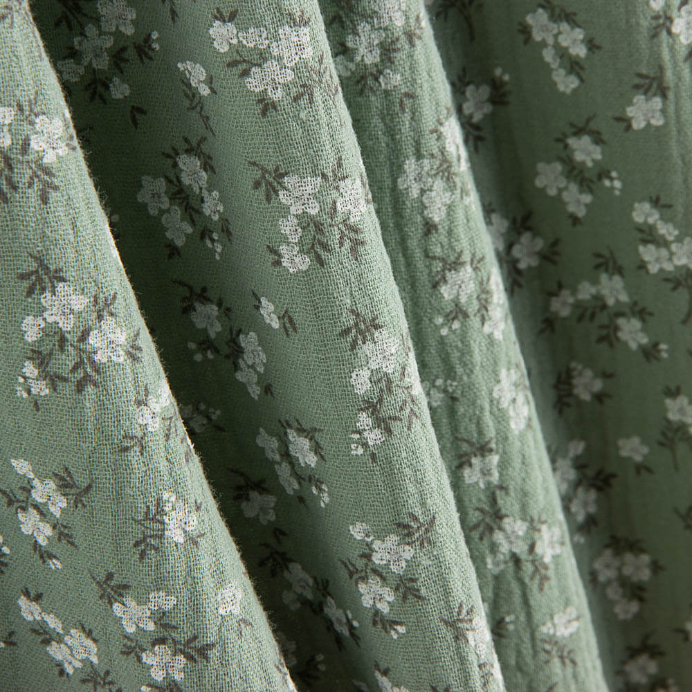 Bambula Algodón Bouquet Verde - Ribes y Casals