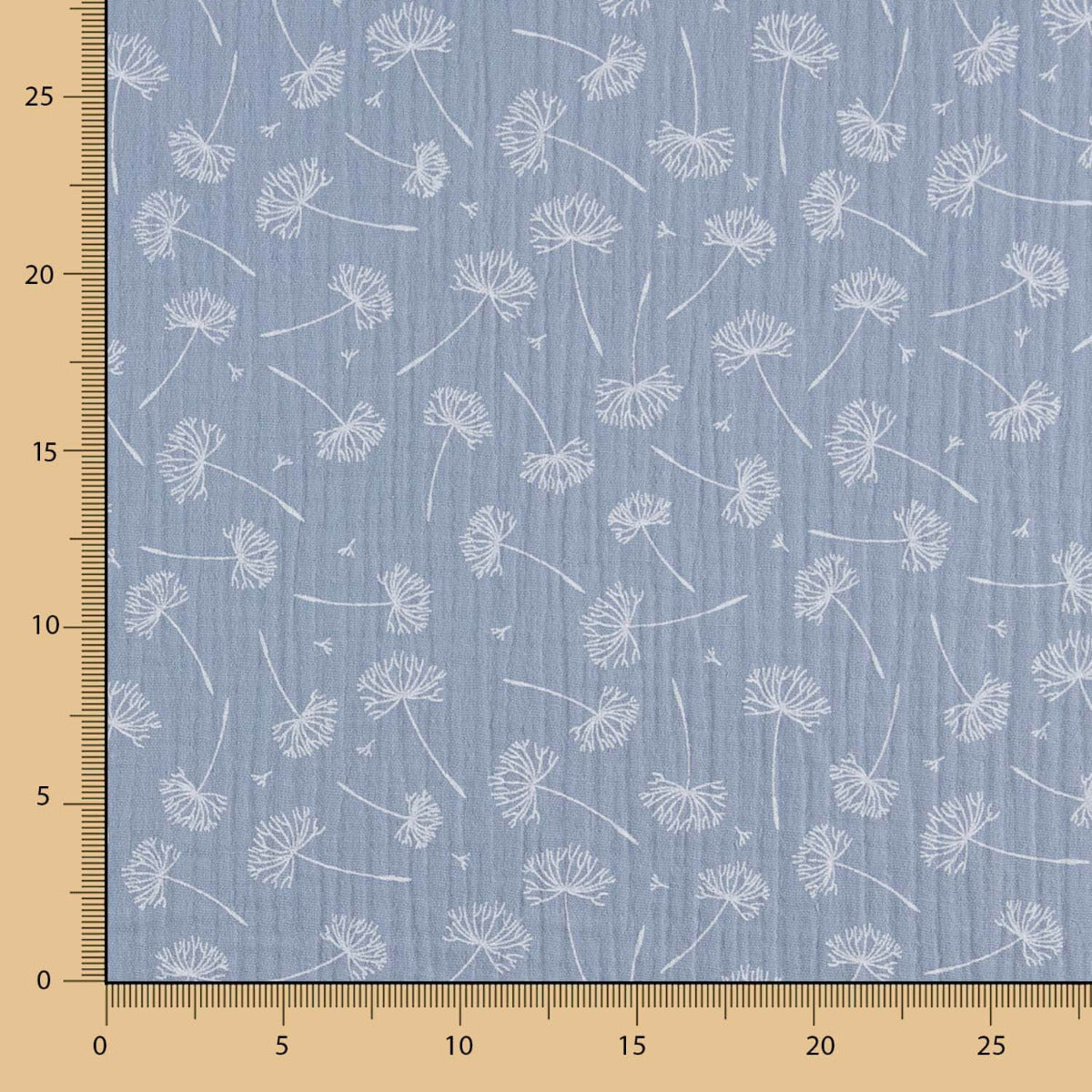 Bambula Algodón Diente León Azul Medio - Ribes y Casals