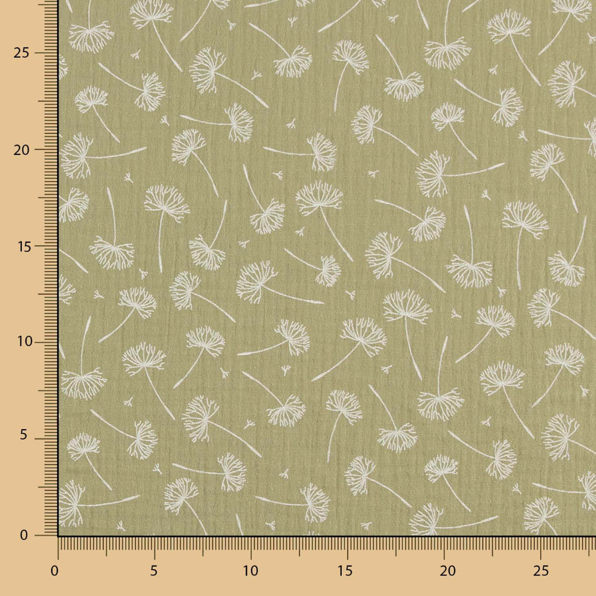 Bambula Algodón Diente León Verde Caza - Ribes y Casals