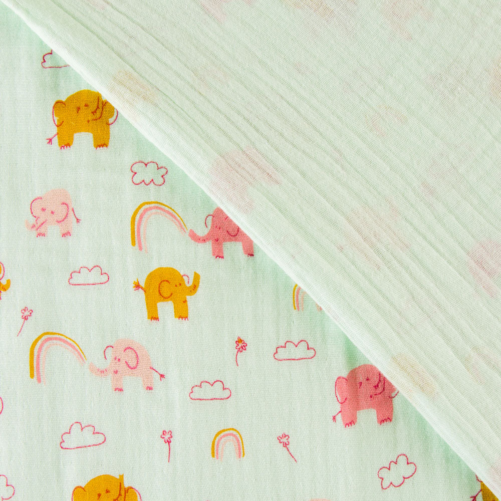Bambula Algodón Elephant Verde Claro - Ribes y Casals