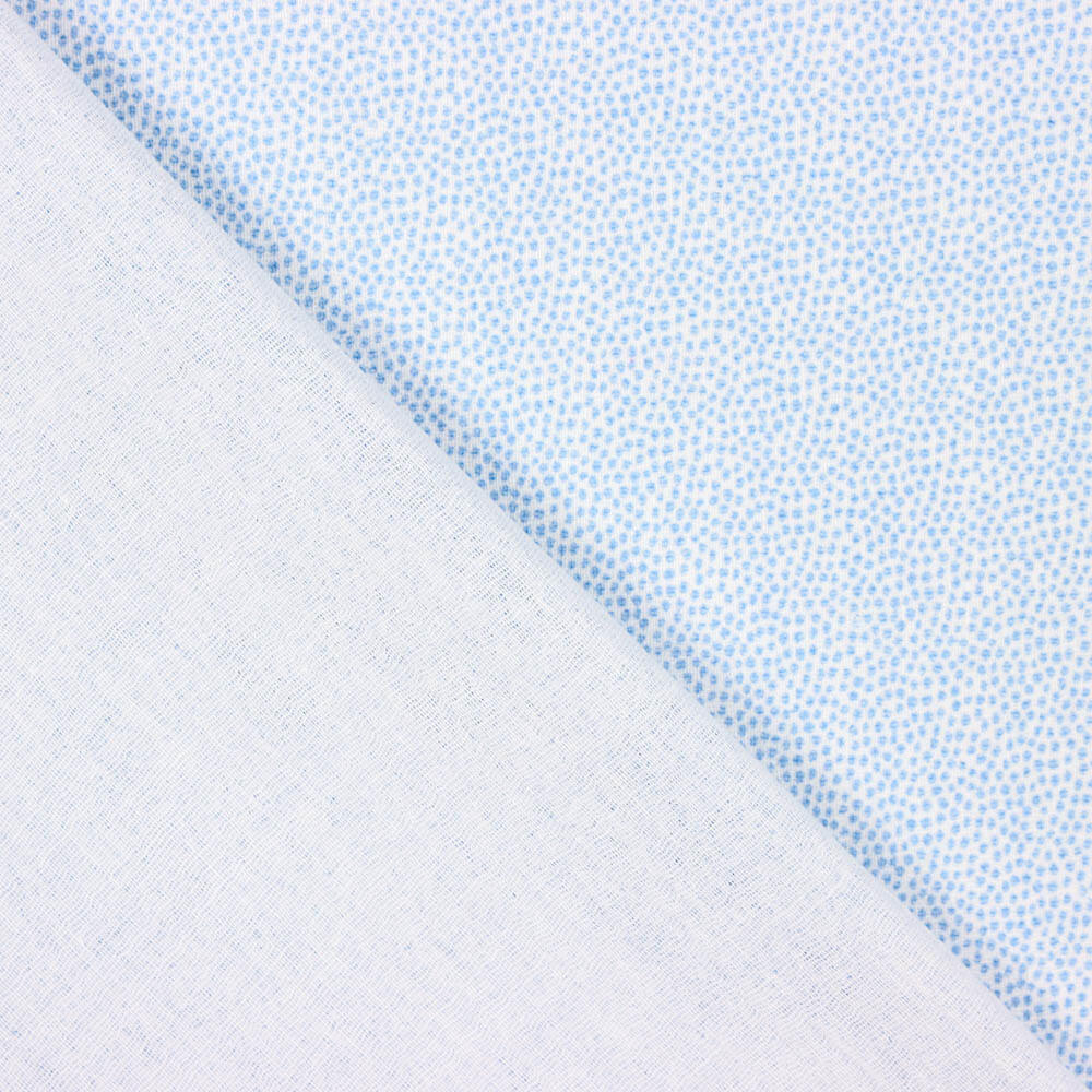 Bambula Algodón Estampada Moteado Azul Claro - Ribes y Casals