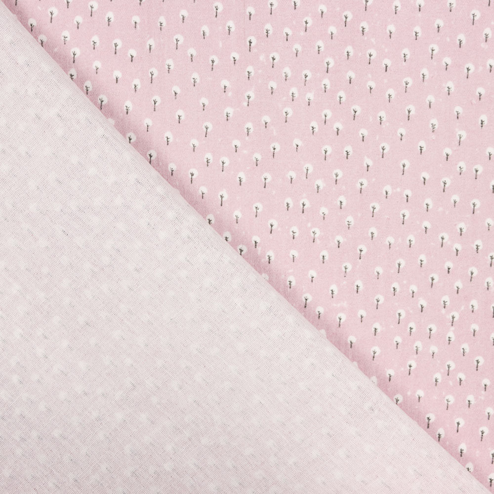 Bambula Algodón Estampada Árboles Rosa Maquillaje - Ribes y Casals