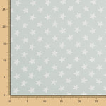 Bambula Algodón Estrellas Verde Pálido - Ribes y Casals