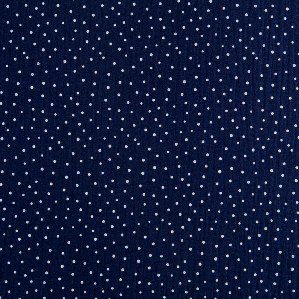 Bambula Algodón Lunar Azul Noche - Ribes y Casals