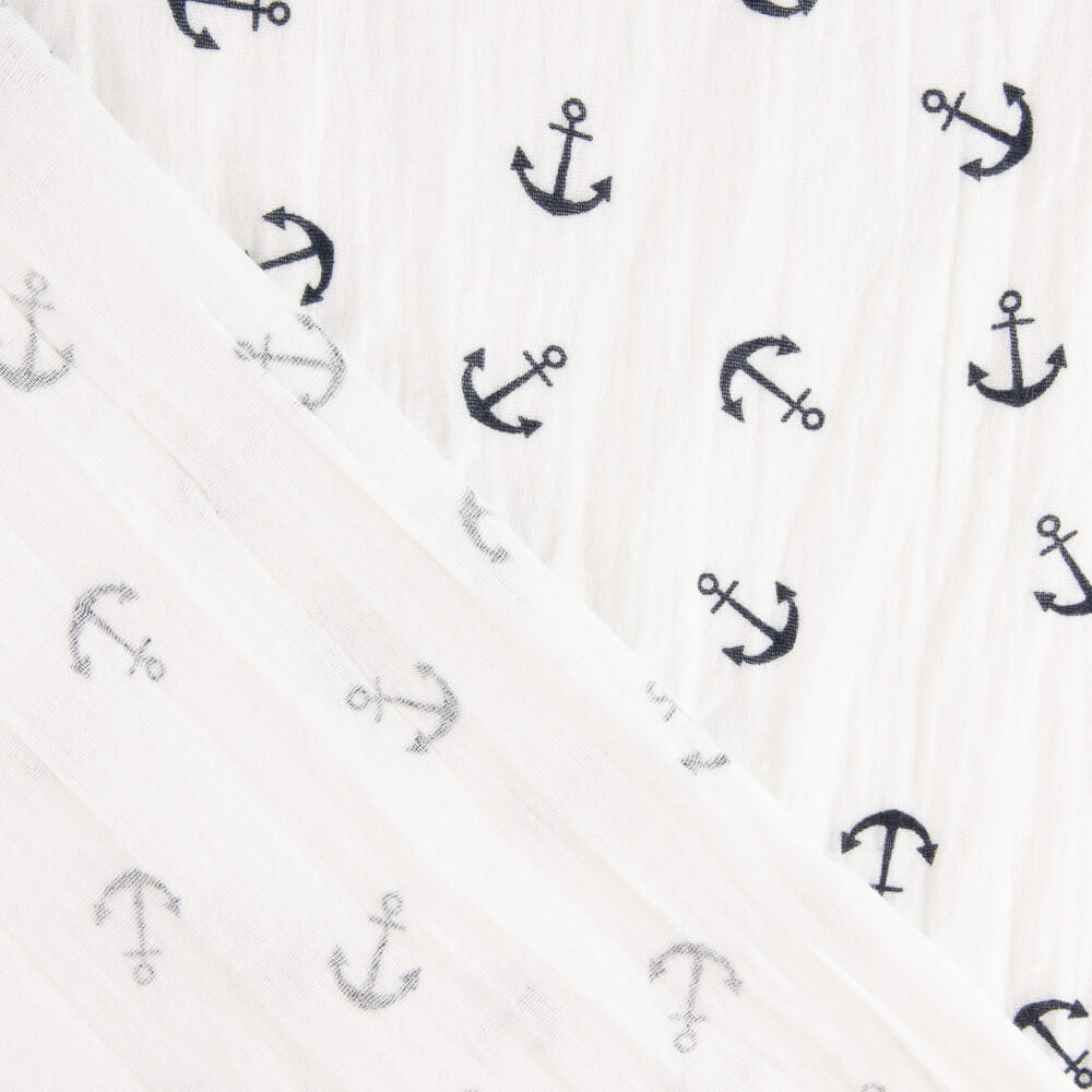 Bambula Algodón Anclas Blanco - Ribes y Casals