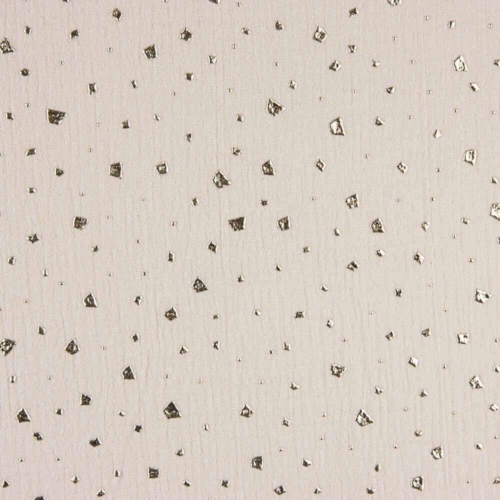 Muselina Algodón Moteado Lurex Gris Medio - Ribes y Casals