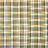 Doble Gasa Vichy Reversible Verde-Ocre - Ribes y Casals