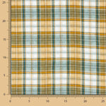 Doble Gasa Vichy Reversible Verde-Ocre - Ribes y Casals