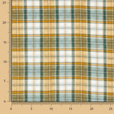 Doble Gasa Vichy Reversible Verde-Ocre - Ribes y Casals