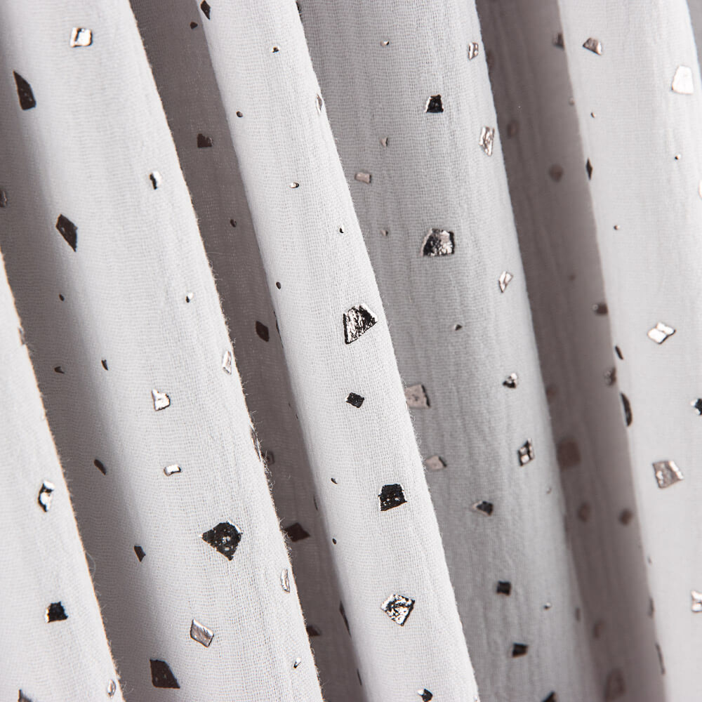 Muselina Algodón Moteado Lurex Gris Claro - Ribes y Casals