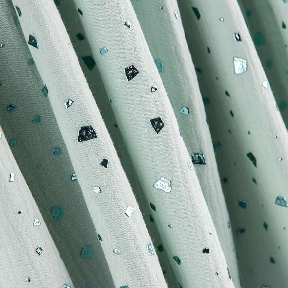 Muselina Algodón Moteado Lurex Verde Jade - Ribes y Casals