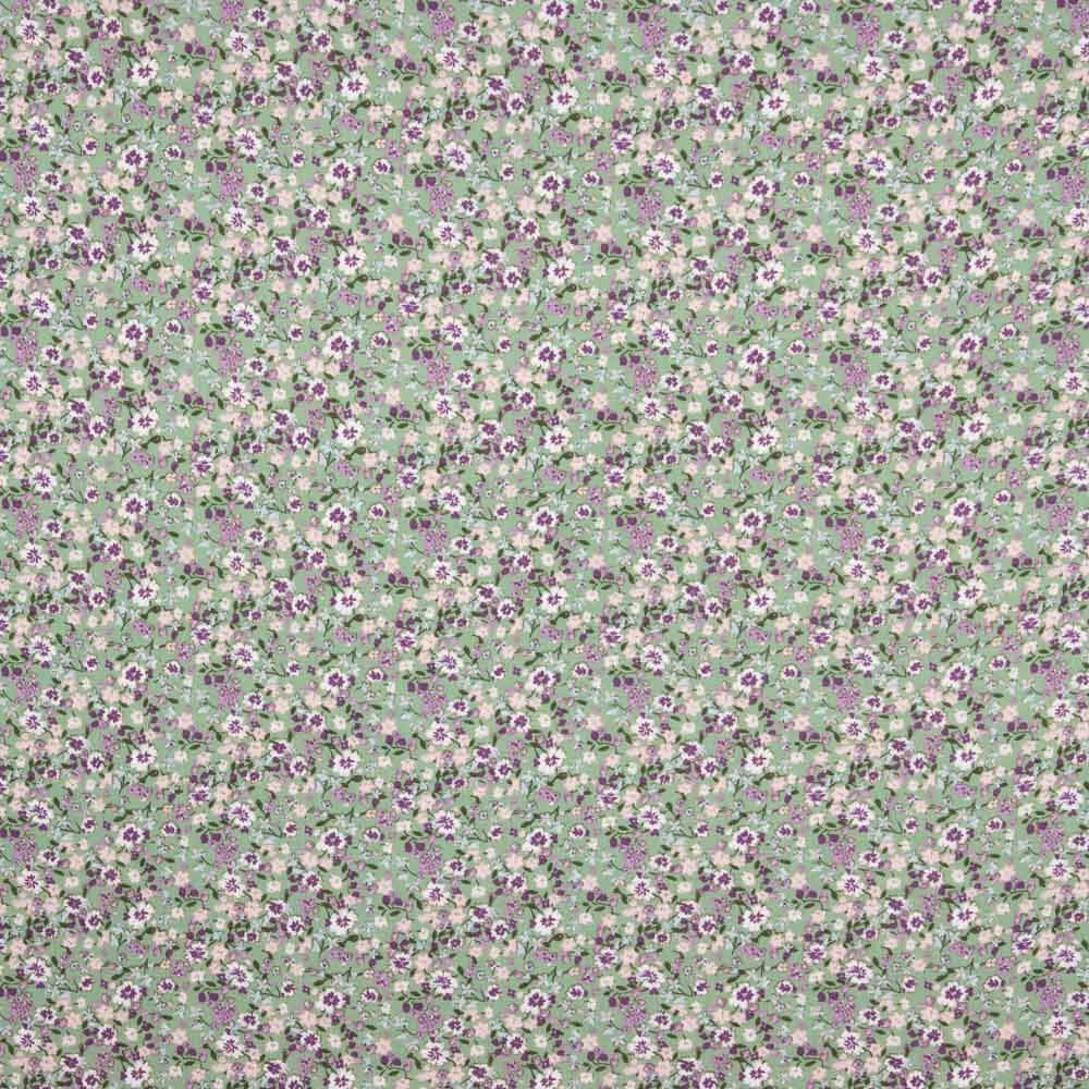 Bambula Viscosa Floral Menta - Ribes y Casals