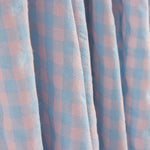 Batista Seersucker Vichy Azul Suave y Rosa - Ribes y Casals