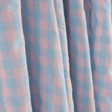 Batista Seersucker Vichy Azul Suave y Rosa - Ribes y Casals