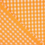 Batista Seersucker Vichy Naranja Flúor - Ribes y Casals