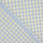 Batista Seersucker Vichy Verde Suave y Azul - Ribes y Casals