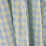 Batista Seersucker Vichy Verde Suave y Azul - Ribes y Casals