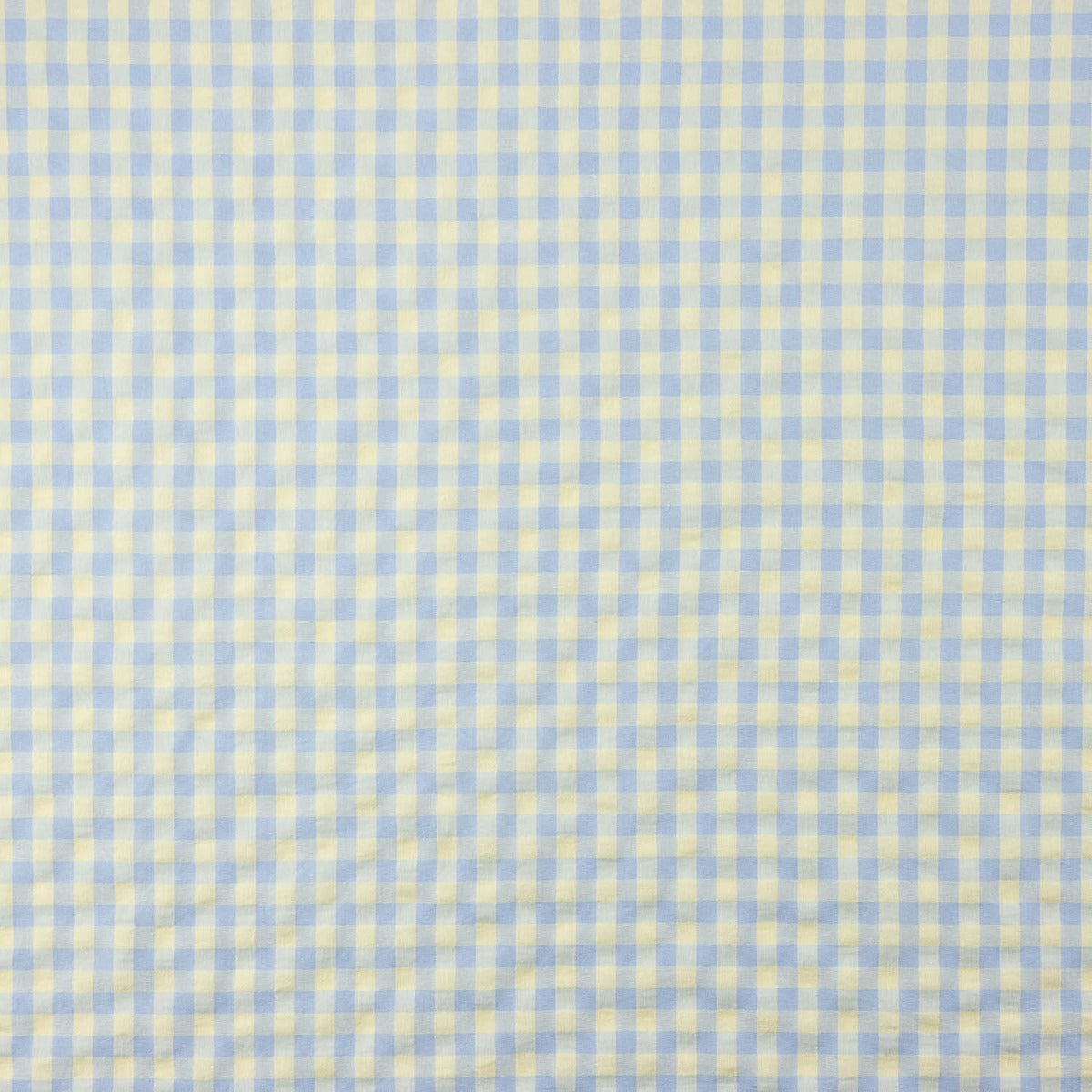 Batista Seersucker Vichy Verde Suave y Azul - Ribes y Casals