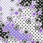 Bielástico Flor Lunares Mix Malva - Ribes y Casals