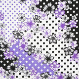 Bielástico Flor Lunares Mix Malva - Ribes y Casals