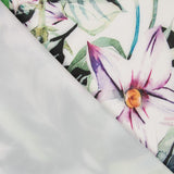 Retal Bielástico Tropical Fondo Blanco 135x150 cm - Ribes y Casals